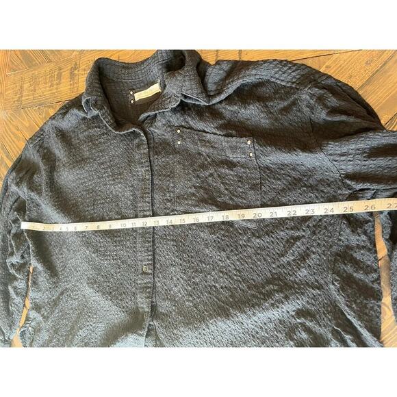 We the Free Oversized Boxy Gauzy Loose Button Up Women XS Neutral Boho Beachy - Picture 5 of 9